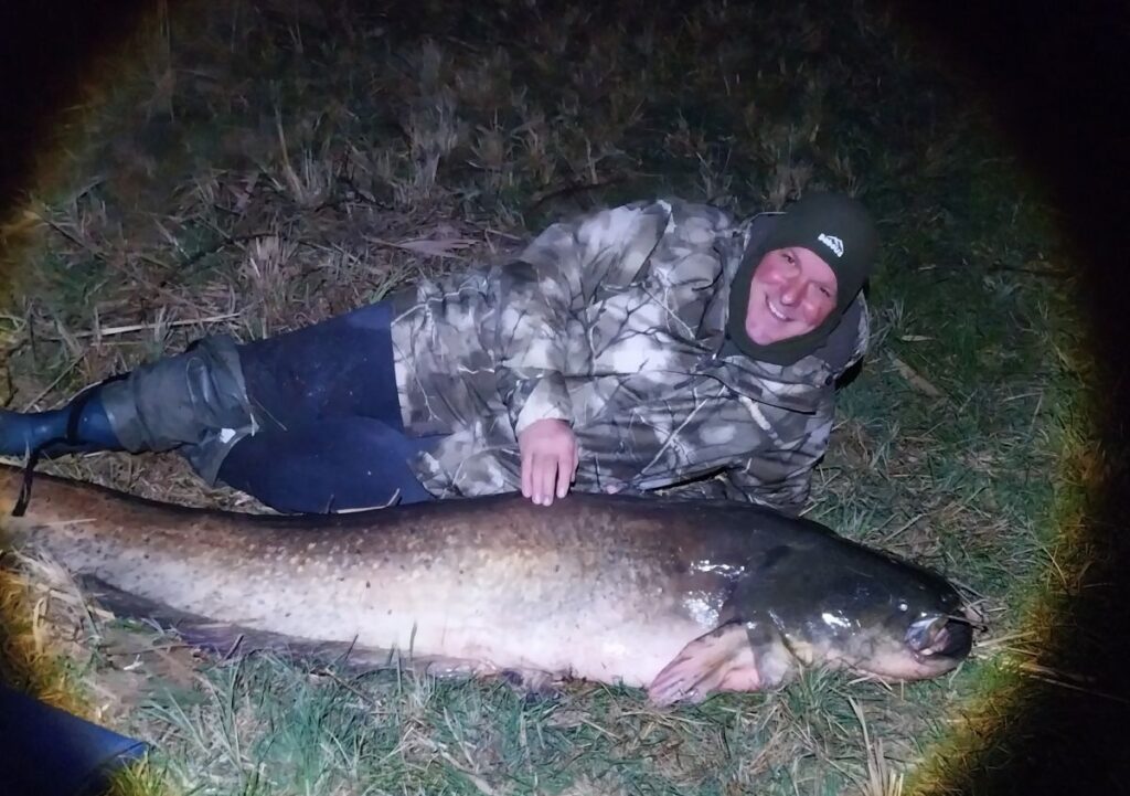 63,5 kilós óriásharcsa a Berettyóból